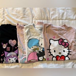 Hello kitty bundle. Used tees from Hot topic and old navy.
